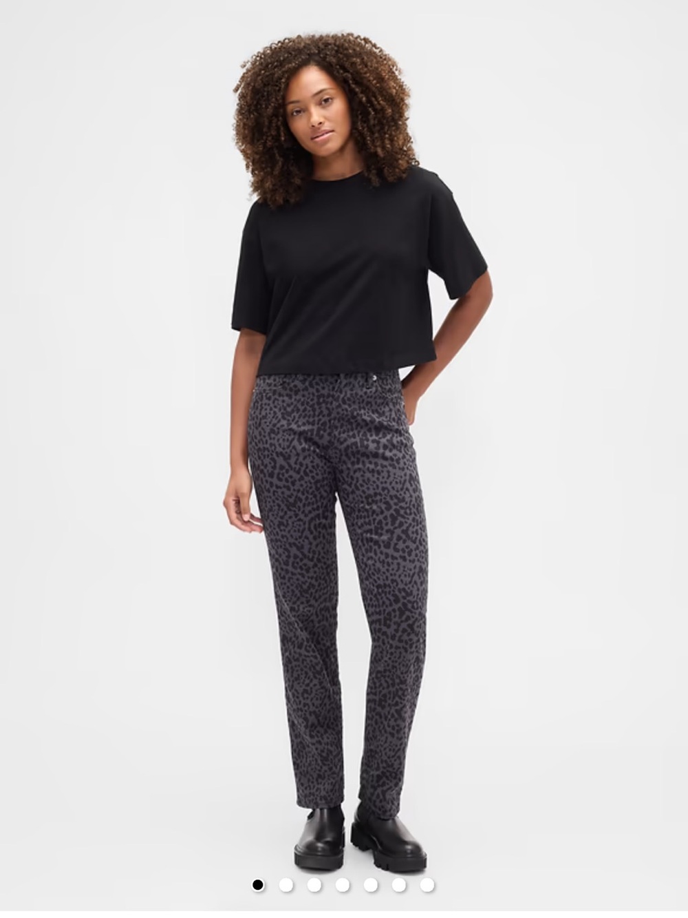NWOT Gap High Rise '90s Slim Straight Leopard Print Jeans 30 Regular